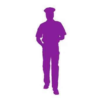 Samolepící dekorace Policajt 003 pravá (14 - fialová) SAMOLEPKA NA AUTO, NÁLEPKA, FÓLIE, POLEP, TUNING, VLASTNÍ TEXT, TISK, AUTOSAMOLEPKY.cz, POLEPY, OBRÁZEK, LOGO, 3D STICKERS