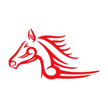 Samolepící dekorace SAMOLEPKA Kůň 081 levá hlava tattoo (10 - červená) NA AUTO, NÁLEPKA, FÓLIE, POLEP, TUNING, VLASTNÍ TEXT, TISK, AUTOSAMOLEPKY.cz, POLEPY, OBRÁZEK, LOGO, SAMOLEPKY