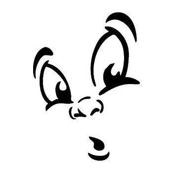 Samolepící dekorace SAMOLEPKA Obličej 002 levá překvapený (01 - černá) NA AUTO, NÁLEPKA, FÓLIE, POLEP, TUNING, VLASTNÍ TEXT, TISK, AUTOSAMOLEPKY.cz, POLEPY, OBRÁZEK, LOGO, SAMOLEPKY