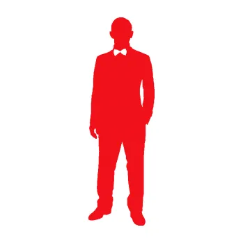 Samolepící dekorace SAMOLEPKA Muž 001 levá tajný agent (10 - červená) NA AUTO, NÁLEPKA, FÓLIE, POLEP, TUNING, VLASTNÍ TEXT, TISK, AUTOSAMOLEPKY.cz, POLEPY, OBRÁZEK, LOGO, SAMOLEPKY