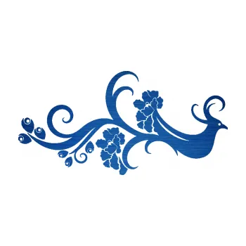 Samolepící dekorace SAMOLEPKA Květina dekor 014 pravá páv (65 - škrábaný kov modrý) NA AUTO, NÁLEPKA, FÓLIE, POLEP, TUNING, VLASTNÍ TEXT, TISK, AUTOSAMOLEPKY.cz, POLEPY, OBRÁZEK, LOGO, SAMOLEPKY