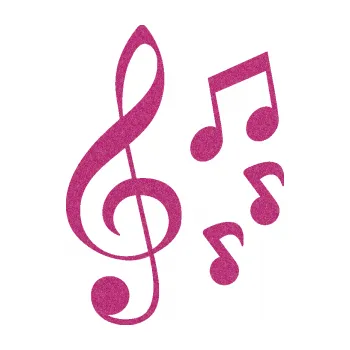 Samolepící dekorace Music noty a houslový klíč 002 (90 - Ultra Metalic růžová) SAMOLEPKA NA AUTO, NÁLEPKA, FÓLIE, POLEP, TUNING, VLASTNÍ TEXT, TISK, AUTOSAMOLEPKY.cz, POLEPY, OBRÁZEK, LOGO, 3D STICKERS