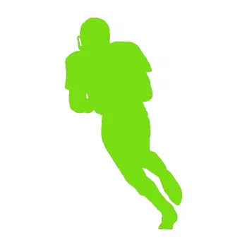 Polep vozidla Americký fotbal 004 levá (04 - zelená kawasaki) SAMOLEPKA NA AUTO, NÁLEPKA, FÓLIE, POLEP, TUNING, VLASTNÍ TEXT, TISK, AUTOSAMOLEPKY.cz, POLEPY, OBRÁZEK, LOGO, 3D STICKERS