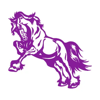 Samolepící dekorace Kůň 055 levá (14 - fialová) SAMOLEPKA NA AUTO, NÁLEPKA, FÓLIE, POLEP, TUNING, VLASTNÍ TEXT, TISK, AUTOSAMOLEPKY.cz, POLEPY, OBRÁZEK, LOGO, 3D STICKERS