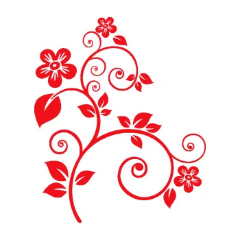 Samolepící dekorace SAMOLEPKA Květina dekor 012 pravá (10 - červená) NA AUTO, NÁLEPKA, FÓLIE, POLEP, TUNING, VLASTNÍ TEXT, TISK, AUTOSAMOLEPKY.cz, POLEPY, OBRÁZEK, LOGO, SAMOLEPKY