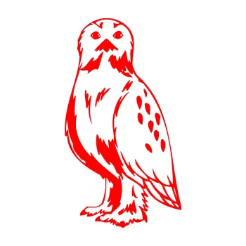 Samolepicí dekorace na vozidlo Predators 061 levá sova (74 - Fluorescentní červená) SAMOLEPKA NA AUTO, NÁLEPKA, FÓLIE, POLEP, TUNING, VLASTNÍ TEXT, TISK, AUTOSAMOLEPKY.cz, POLEPY, OBRÁZEK, LOGO, 3D STICKERS