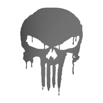 Samolepicí dekorace na vozidlo Punisher 003 (41 - grafitová metalíza) SAMOLEPKA NA AUTO, NÁLEPKA, FÓLIE, POLEP, TUNING, VLASTNÍ TEXT, TISK, AUTOSAMOLEPKY.cz, POLEPY, OBRÁZEK, LOGO, 3D STICKERS