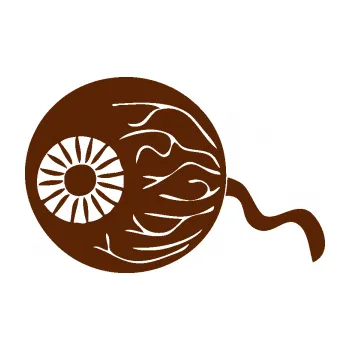 Samolepící dekorace SAMOLEPKA Halloween 020 pravá vydloublé oko (15 - hnědá) NA AUTO, NÁLEPKA, FÓLIE, POLEP, TUNING, VLASTNÍ TEXT, TISK, AUTOSAMOLEPKY.cz, POLEPY, OBRÁZEK, LOGO, SAMOLEPKY