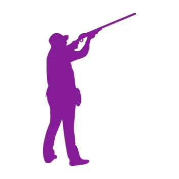 Samolepící dekorace Myslivec 001 pravá (14 - fialová) SAMOLEPKA NA AUTO, NÁLEPKA, FÓLIE, POLEP, TUNING, VLASTNÍ TEXT, TISK, AUTOSAMOLEPKY.cz, POLEPY, OBRÁZEK, LOGO, 3D STICKERS