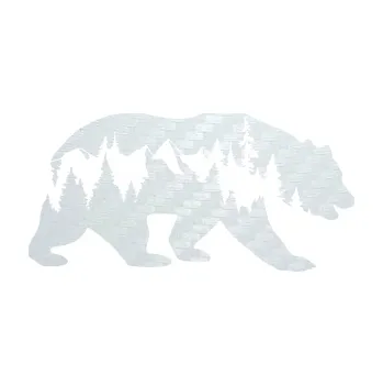 Samolepící dekorace SAMOLEPKA Hory s medvědem pravá (51 - 3D karbon bílý) NA AUTO, NÁLEPKA, FÓLIE, POLEP, TUNING, VLASTNÍ TEXT, TISK, AUTOSAMOLEPKY.cz, POLEPY, OBRÁZEK, LOGO, SAMOLEPKY