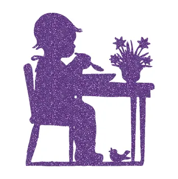 Samolepící dekorace SAMOLEPKA Interiér 001 levá dítě u stolečku (87 - Ultra Metalic fialová) NA AUTO, NÁLEPKA, FÓLIE, POLEP, TUNING, VLASTNÍ TEXT, TISK, AUTOSAMOLEPKY.cz, POLEPY, OBRÁZEK, LOGO, SAMOLEPKY