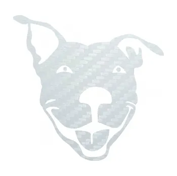 Polep vozidla SAMOLEPKA Pes 072 pravá Pitbull (51 - 3D karbon bílý) NA AUTO, NÁLEPKA, FÓLIE, POLEP, TUNING, VLASTNÍ TEXT, TISK, AUTOSAMOLEPKY.cz, POLEPY, OBRÁZEK, LOGO, SAMOLEPKY