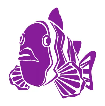 Polep vozidla SAMOLEPKA Ryba 011 levá (14 - fialová) NA AUTO, NÁLEPKA, FÓLIE, POLEP, TUNING, VLASTNÍ TEXT, TISK, AUTOSAMOLEPKY.cz, POLEPY, OBRÁZEK, LOGO, SAMOLEPKY