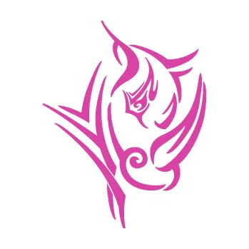 Samolepící dekorace Nosorožec 003 hlava pravá (16 - růžová) SAMOLEPKA NA AUTO, NÁLEPKA, FÓLIE, POLEP, TUNING, VLASTNÍ TEXT, TISK, AUTOSAMOLEPKY.cz, POLEPY, OBRÁZEK, LOGO, 3D STICKERS