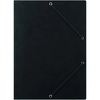 Spisové desky s gumičkou Donau A4, prešpán, černé
