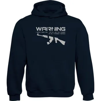 Pánská mikina Mikina s kapucí BAD HABIT SA58 - námořní modrá