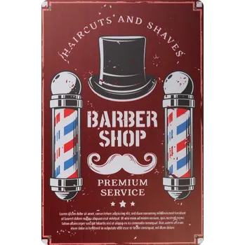 Plechová cedule ACTIVESHOP Dekorační tabule BARBER B030