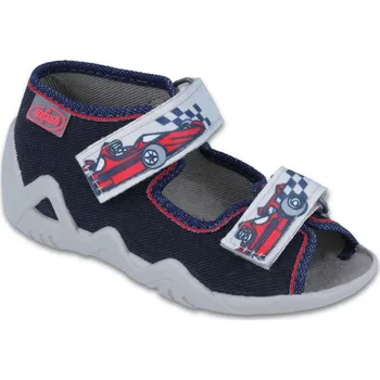 Chlapecké bačkory bačkůrky papučky Befado Snake 250P084 tm. modré s formulí velikost: 23