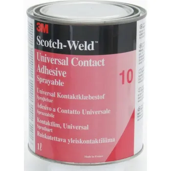 Průmyslové lepidlo 3M 10 Scotch-Weld polychloroprenové kontaktní lepidlo pro lepení pryží, pěn, kůží, technických textilií , 1 litr