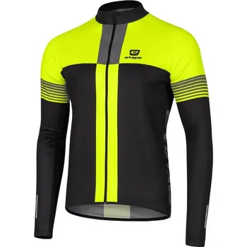 cyklistický dres Etape Comfort černý/žlutý fluo L