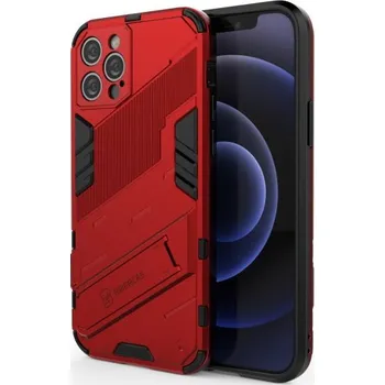 Odolný ochranný kryt se stojánkem pro iPhone 12 Pro - červený