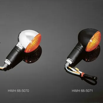 Osvětlení pro motocykl Moto blinkry Highway Hawk CATEYE velké, E-mark, chrom (1ks) Chrom