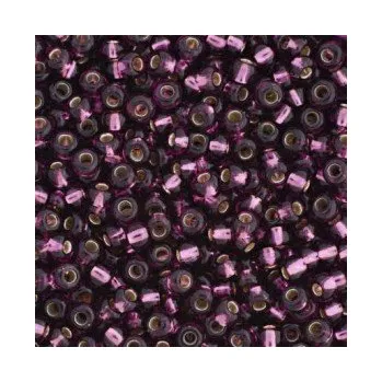 Dětské navlékací korálky Rokajl Preciosa 1. jakost 10/0 tmavě fialová s průtahem č. 052