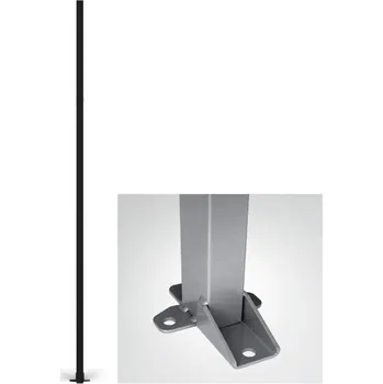 Plot Nosný sloupek pro ochrannou mříž, výška 2200 mm, profil 60x40 mm, barva černá