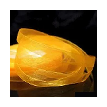 Stuha Stuha organza žlutá 7mm (1m)