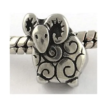 Materiál na výrobu šperku Korálek ovce / ovečka chirurgická ocel (1 ks)