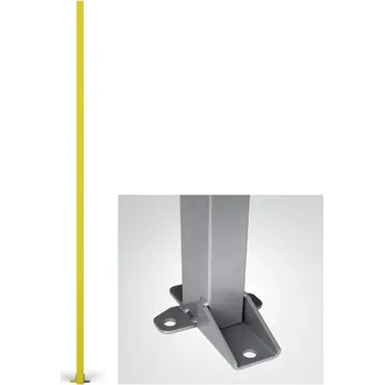 Plot Nosný sloupek pro ochrannou mříž, výška 2200 mm, profil 60x40 mm, barva žlutá