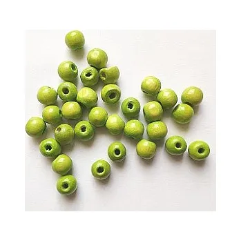 Dětské navlékací korálky Dřevěné korálky světle zelené 12mm 20g