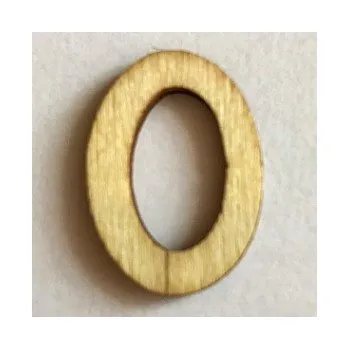 Dětské navlékací korálky Dřevěný výřez slabší 0 22x15mm