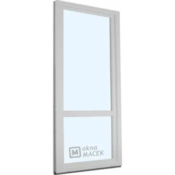 Vchodové dveře Plastové balkonové dveře - KNIPPING 70 AD, 800x2200 mm, OS, s příčkou, bílá Otevírání: levé, Provedení: jednostranná klika + madýlko + PVC rám + příslušenství a montážní materiál zdarma