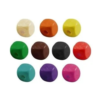 Dětské navlékací korálky Dřevěné korálky mix barev 8x8mm 20g