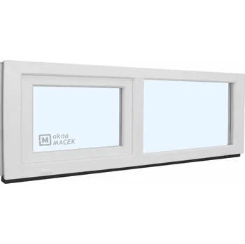 Okno Plastové okno - KNIPPING 70 AD, 2100x600 mm, FIX/S, bílá Sklo: čiré + příslušenství a montážní materiál zdarma