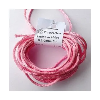 Korálek Saténová šňůra růžová 2,0mm (5m)