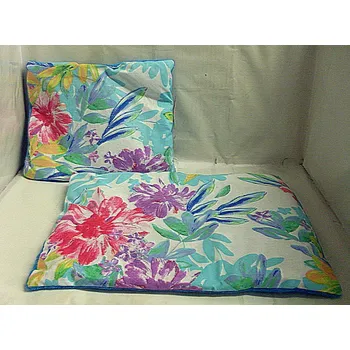 Doplněk pro panenku Plymo do kočárku pro panenky Polštářek a peřinka s výplní Velké Květy pestré + bl.modrá