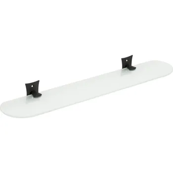 Drátěná police METAFORM REBECCA skleněná police 560mm, černá