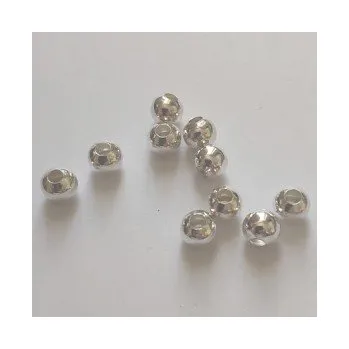 Dětské navlékací korálky Korálky kovové kuličky stříbrná b. 8mm 10ks