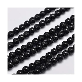 Korálek Jadeit černý 8mm (6ks)