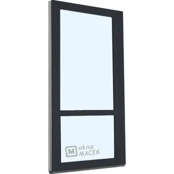 Vchodové dveře Plastové balkonové dveře - KNIPPING 70 AD, 900x2200 mm, OS, s příčkou, antracit Otevírání: levé, Barva, imitace: antracit/bílá (jednostranně), Provedení: jednostranná klika + madýlko + PVC rám + příslušenství a montážní materiál zdarma