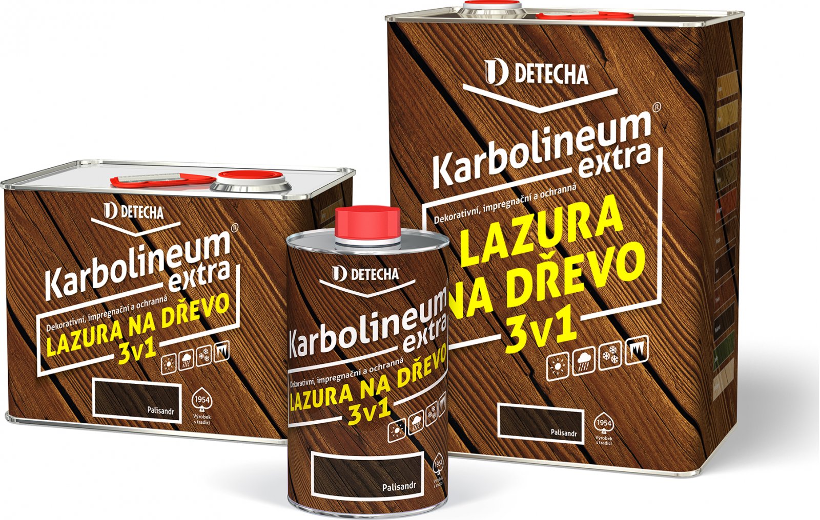 Detecha Karbolineum extra lazura na dřevo 3v1 8kg Jantar