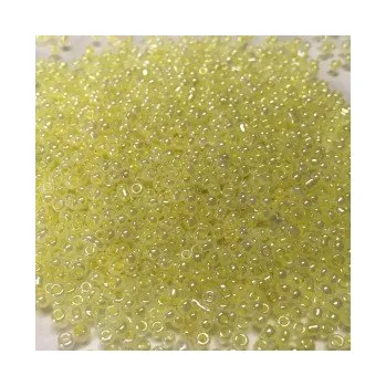 Dětské navlékací korálky Rokajl 11/0 citronová perleťová