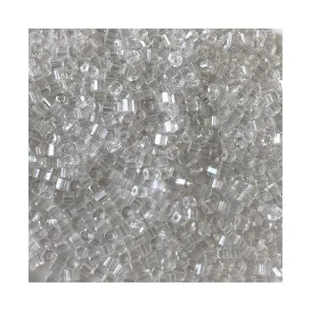 Dětské navlékací korálky Rokajl Preciosa 1. jakost hranaté průhledné lesklé č. 091