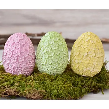 Velikonoční dekorace Vejce Flo 12x9,5 cm, mix barev (118301 015 WIP0046-19 vejce)