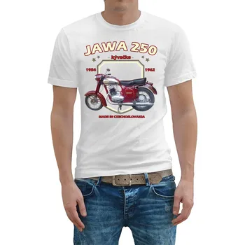 Pánské oblečení STRIKER Tričko JAWA 250 kývačka Barva: Bílá, Velikost: XL