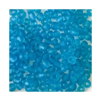 Dětské navlékací korálky Rokajl 6/0 světle modrá matná