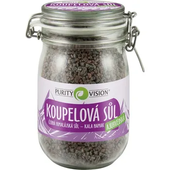 Koupelová sůl Purity Vision Kala Namak ajurvédská koupelová sůl 1,2 kg