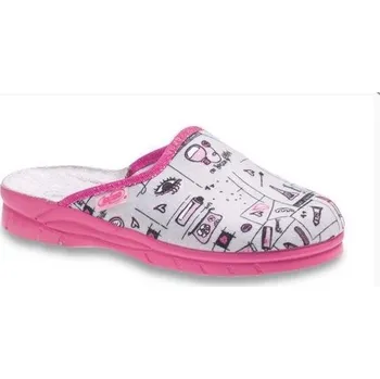 Dívčí bačkory Pantofle Befado 708X002 708Y002 šedorůžové velikost: 33